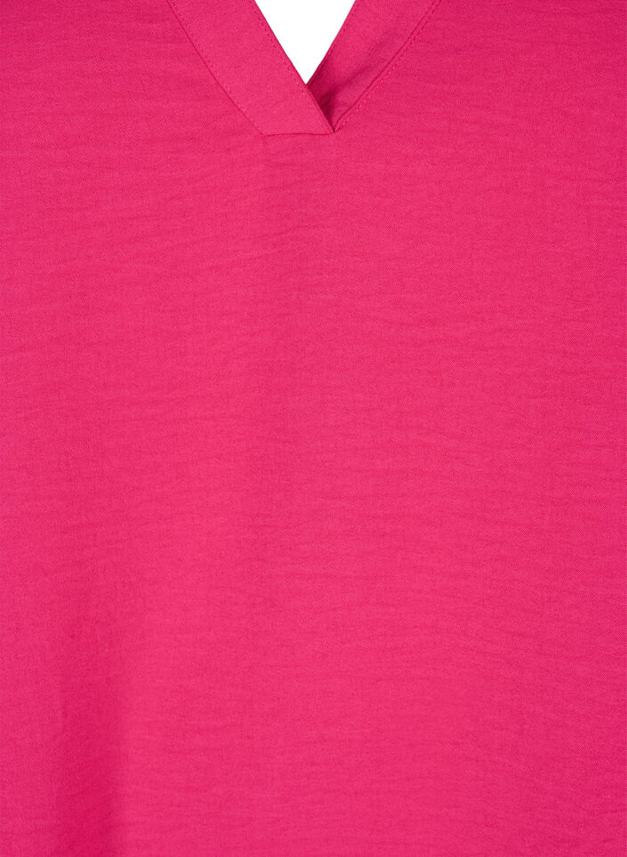 Ermeløs overdel med rynkedetaljer, Rosa, Packshot image number 2