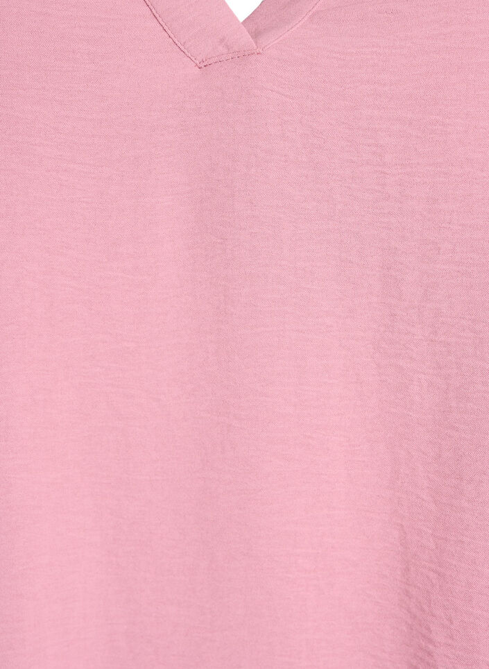 Bluse med 3/4 ermer, Rosa, Packshot image number 2