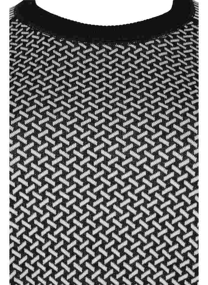 Mønstret skiundertrøye med ull, Medium Grey Comb, Packshot image number 2