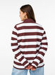 Stripete poloskjorte med lange ermer, Mørk Bordeaux, Model image number 2