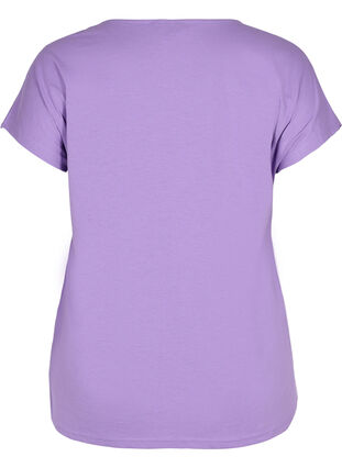 T-skjorte i bomullsmiks, Paisley Purple, Packshot image number 1