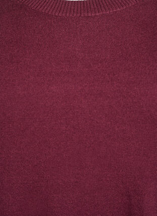 Zizzi FLASH – strikket bluse med rund hals, Rød, Packshot image number 2