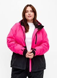 Tofarget skijakke med hette, Fuchsia Purple Comb, Model