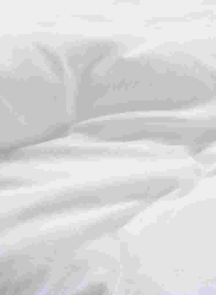 Ensfarget sengesett i bomull, White Alyssum, Packshot image number 3