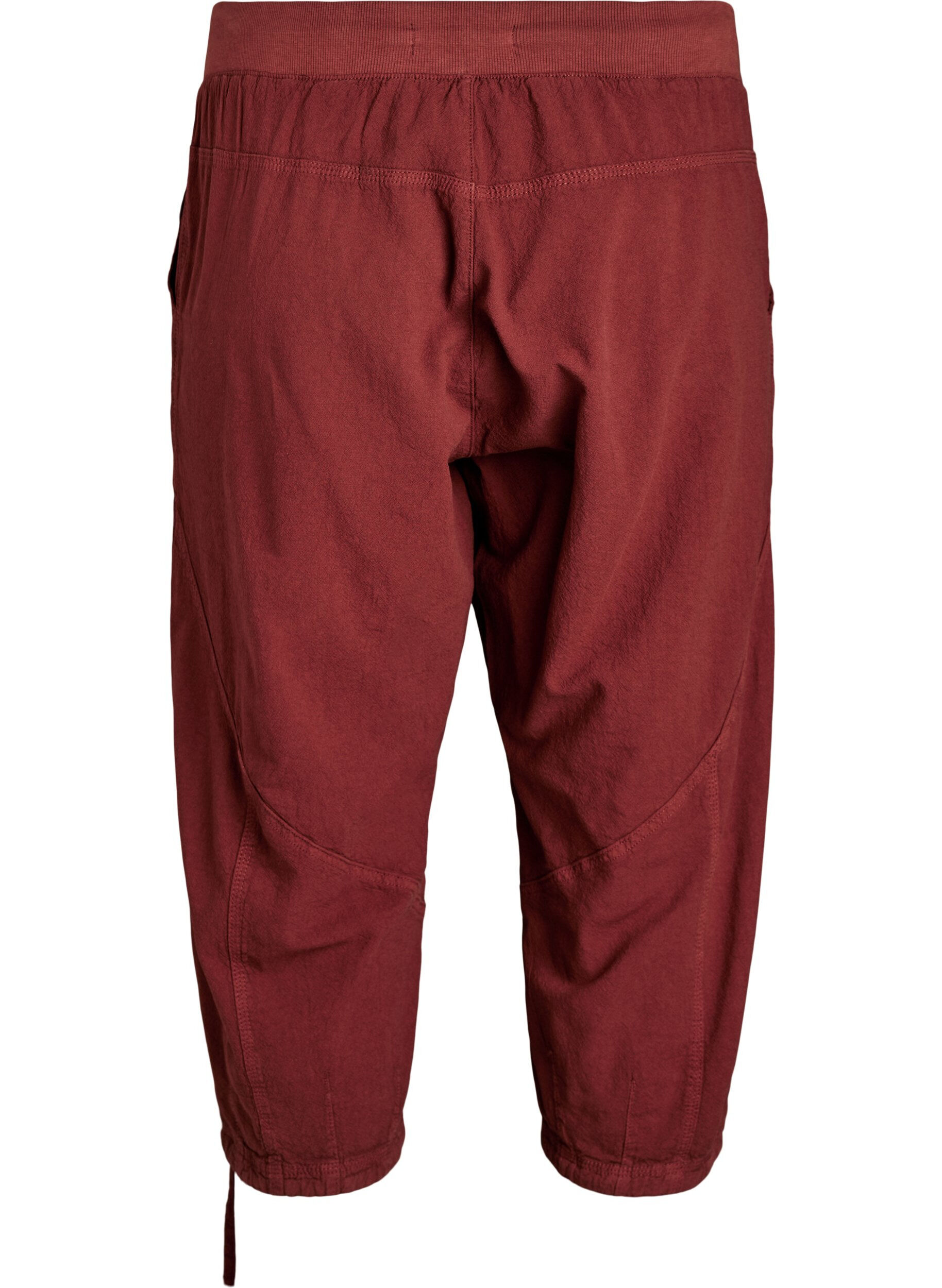 ZizziCapribukser i bomull, R&oslash;d, Packshot image number 1