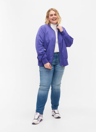 Bomberjakke med lommer, Purple Opulence, Model image number 2