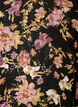 Bluse med blomstertrykk og rysjedetaljer, Svart, Packshot image number 2