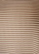 Stripete T-skjorte i viskose med rund hals, Beige, Packshot image number 2