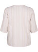 Stripete bluse i lin- og viskoseblandet kvalitet, Beige, Packshot image number 1