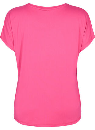 Ensfarget t-skjorte til trening, Fuchsia Purple, Packshot image number 1