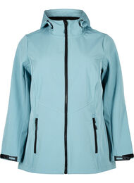 Kort softshell-jakke med lommer, Arctic, Packshot