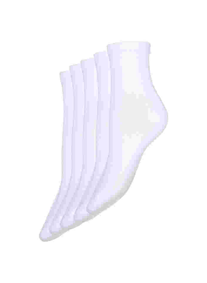 Basis sokker, 5 stk., White, Packshot