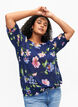 Blomstret bluse med vaffelsøm, Blueprint Flower AOP, Model image number 0