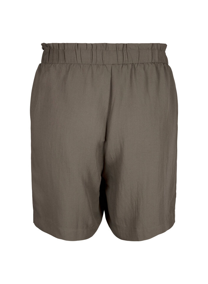 Løse shorts i viskose, Chocolate Chip, Packshot image number 1