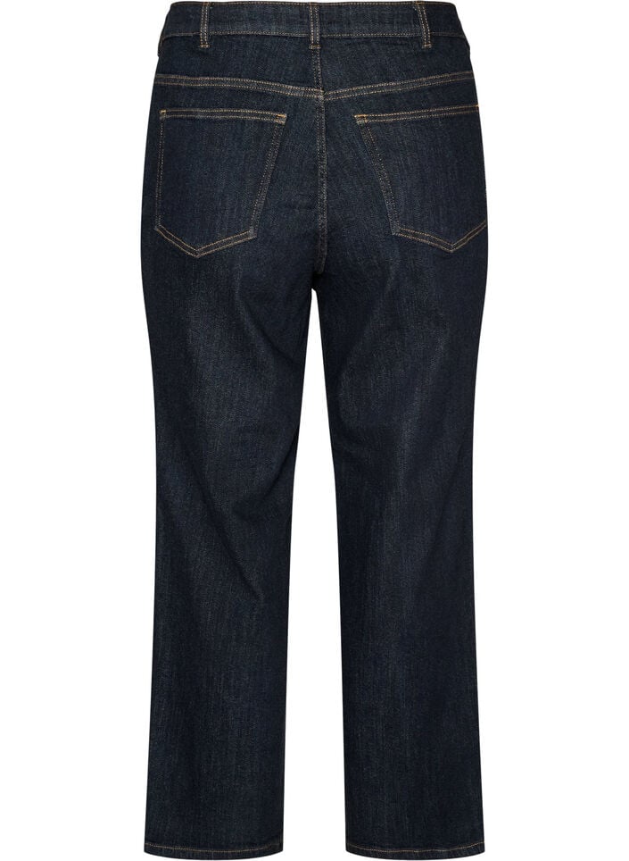 Straight fit Kiana jeans med h&oslash;y midje, Bl&aring;, Packshot image number 1