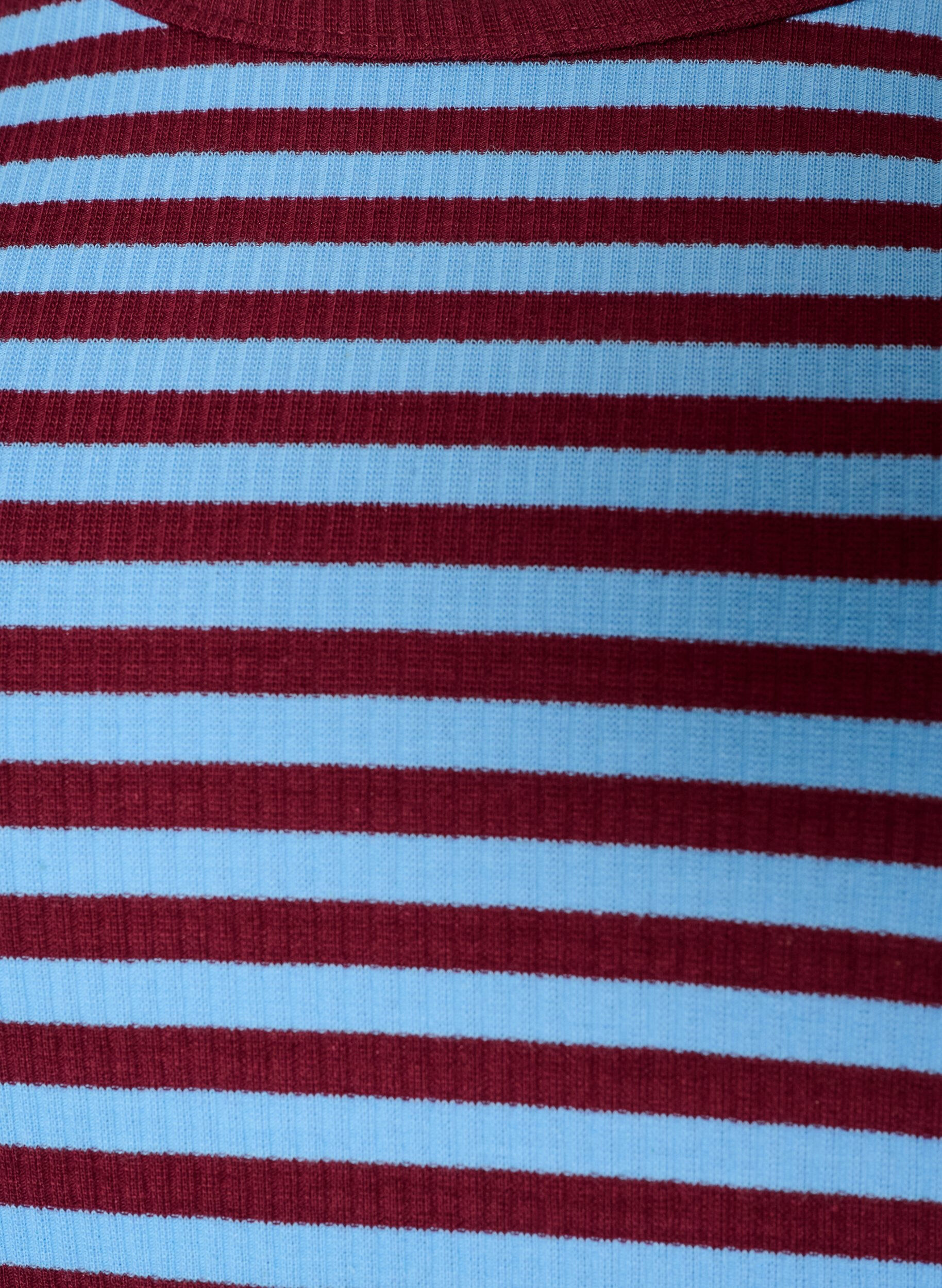 ZizziStripete bluse med lange ermer, Bl&aring;, Packshot image number 2