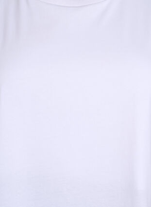 Zizzi Ermeløs jerseybluse med skulderputer, Hvit, Packshot image number 2