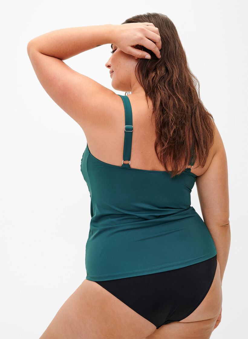 Tankini med drapering, Deep Teal, Model