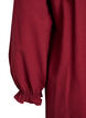 Kort bomullskjole med V-hals, Mørk Bordeaux, Packshot image number 3