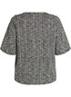 Vevd bluse med knappedetaljer, Vanilje, Packshot image number 1