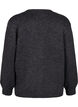 Kort strikket cardigan med blomsterknapper, Dark Grey Melange, Packshot image number 1