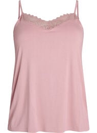 Topp med blondedetaljer og spaghetti-stropper, 1342