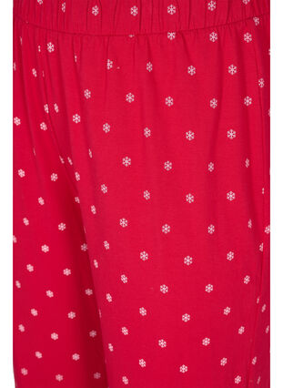 Pysjamasbukser i bomull med mønster, Tango Red AOP, Packshot image number 2