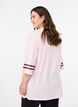 Oversized college T-skjorte med 3/4 ermer, Rosa, Model image number 2