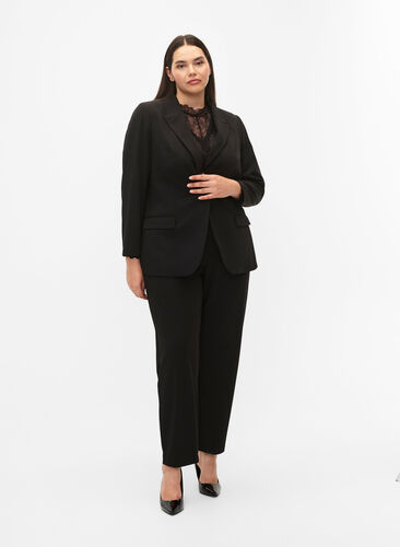 Klassisk bukse med lommer, Black, Model image number 0