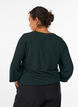 Bluse med fiskebensm&oslash;nster og glittertr&aring;d, Gr&oslash;nn, Model image number 2