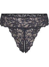 Bundløs blondetruse g-streng, Black