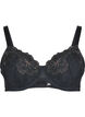 Polstret BH med skinnende brodert detalj, Svart, Packshot image number 0