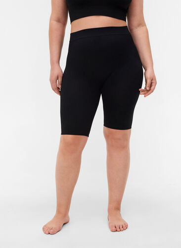 Sømløse sykkelshorts, Black, Model image number 3