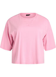 Boxy t-skjorte i økologisk bomull, Rosa