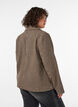 Kort rutete k&aring;pe med dobbeltradede knapper og knappelukking, Brun, Model image number 2