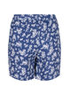 Pysjamasshorts i bomull med blomster, V. Indigo Flower AOP, Packshot image number 1