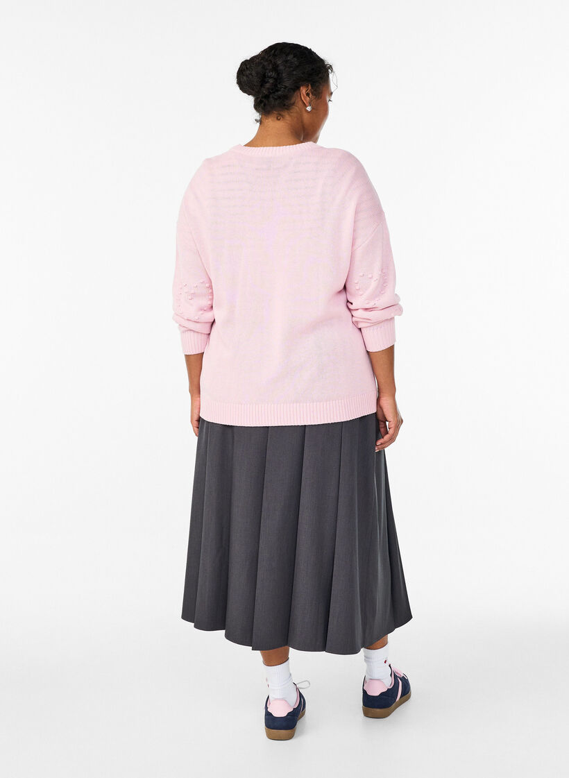 Midiskj&oslash;rt med brede folder, Gr&aring;, Model image number 1