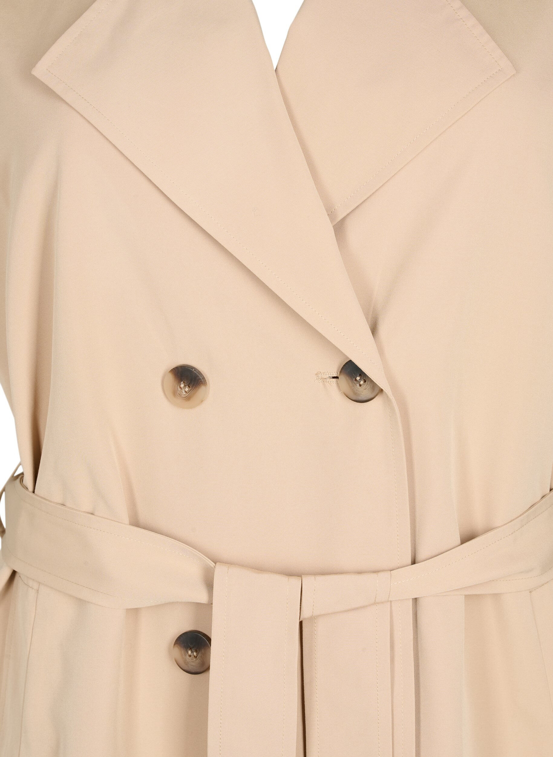 Zizzi Lang vest med belte, Nomad, Packshot image number 2