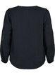 Bluse i Tencel ™ Modal med broderidetaljer, Black, Packshot image number 1