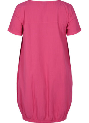 Kortermet kjole i bomull, Beetroot Purple, Packshot image number 1