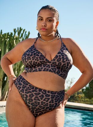 Zizzi Leopardbikinisett, , Model