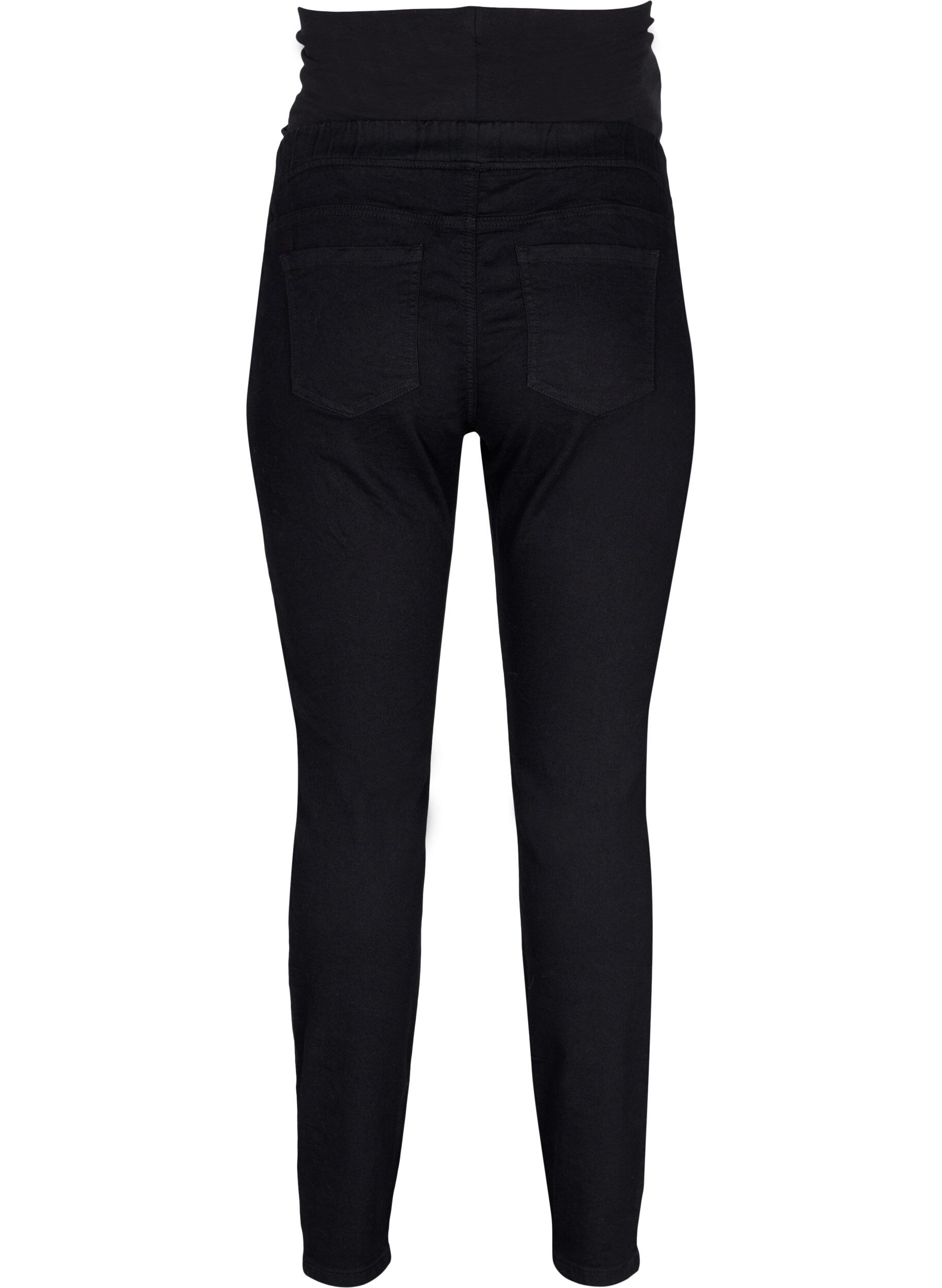 Zizzi Jeggings til gravide med baklommer, Svart, Packshot image number 1