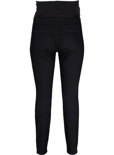 Jeggings til gravide med baklommer, Black, Packshot image number 1