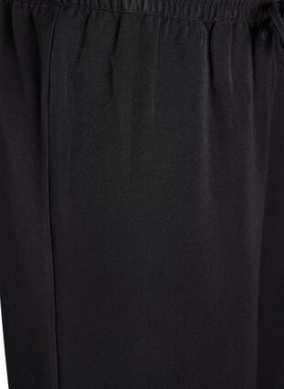 Zizzi Bukser med vide ben og høy midje, Svart, Packshot image number 2