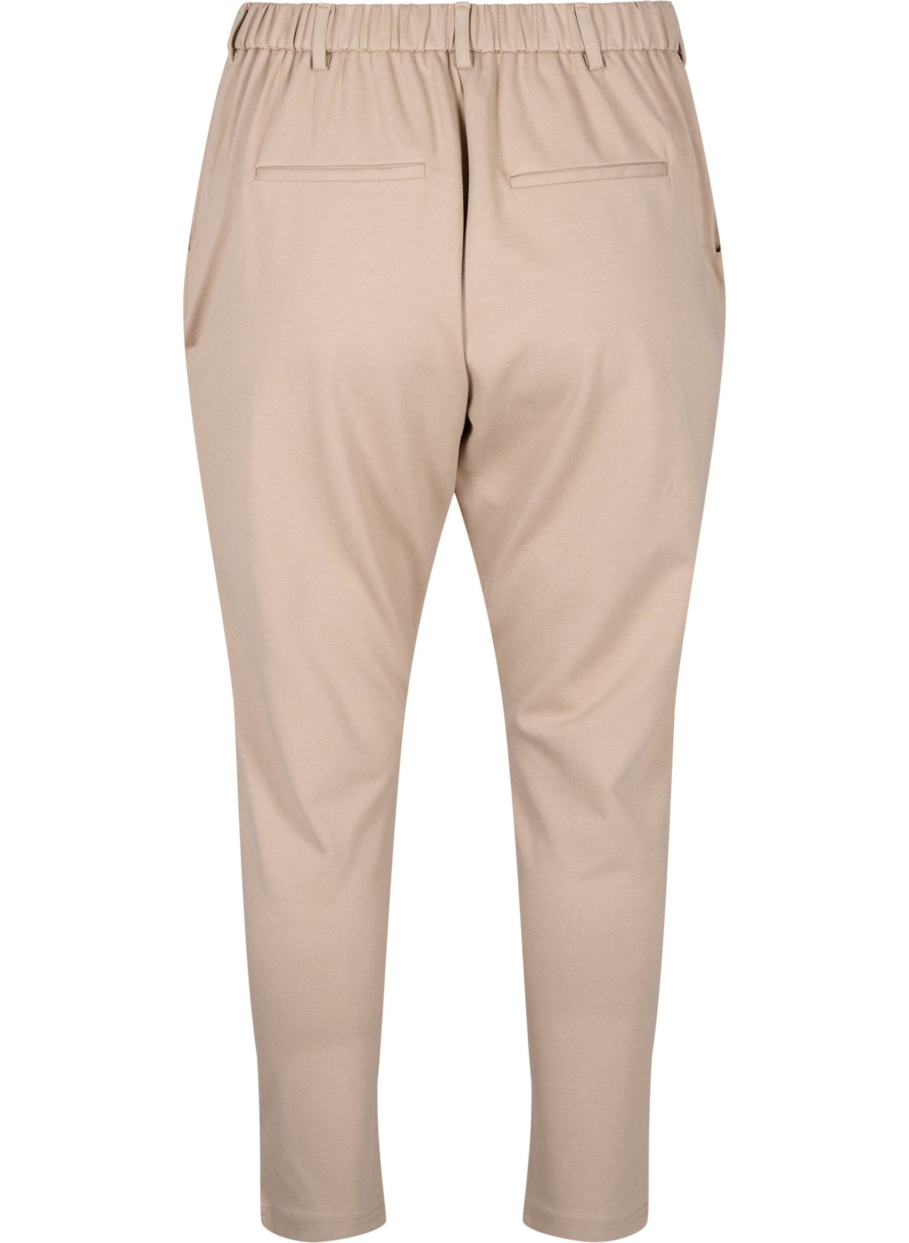 ZizziCroppede Maddison-bukser, Beige, Packshot image number 1