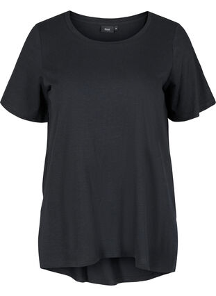 T-skjorte i bomull, Black, Packshot image number 0