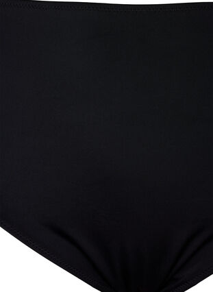 Ensfarget bikinitruse med høy midje, Black, Packshot image number 2