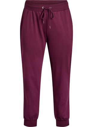 Zizzi Ledig joggedressbukse med lommer, Winetasting, Packshot image number 0