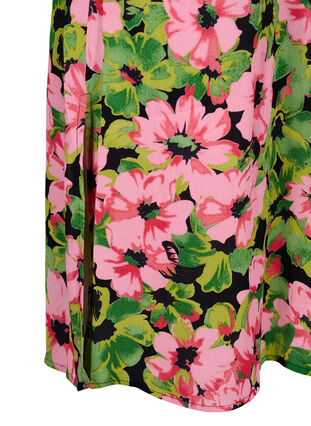 Skjorte i viskose med blomstermønster, Pink G. Flower AOP, Packshot image number 3