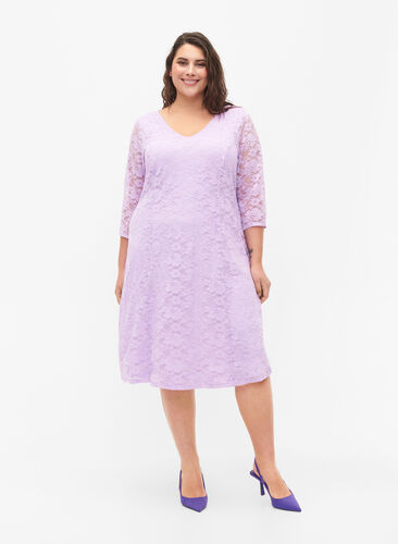 Blondekjole med 3/4-ermer, Lavendula, Model image number 2